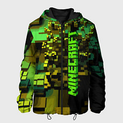 Куртка с капюшоном мужская Minecraft, pattern 2022, цвет: 3D-черный