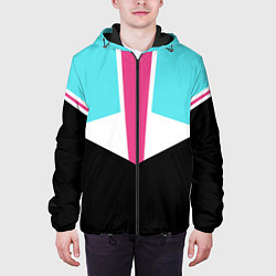 Куртка с капюшоном мужская Ретро 90-х, цвет: 3D-черный — фото 2