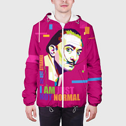 Куртка с капюшоном мужская Salvador Dali: I am just not normal, цвет: 3D-белый — фото 2