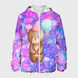 Мужская куртка День Рождения - Медвежонок с шариками