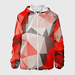Мужская куртка Красно-серая геометрия