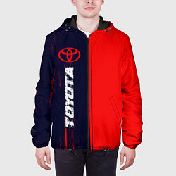 Куртка с капюшоном мужская TOYOTA Toyota Яркий, цвет: 3D-черный — фото 2