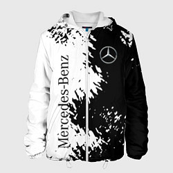 Куртка с капюшоном мужская Mercedes-Benz: Black & White, цвет: 3D-белый