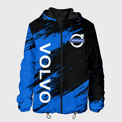 Куртка с капюшоном мужская ВОЛЬВО, VOLVO Черно синий, цвет: 3D-черный