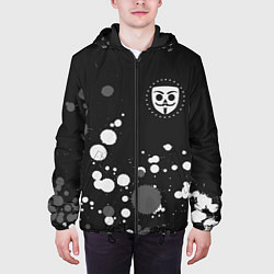Куртка с капюшоном мужская BUBBLE KVASS Краски, цвет: 3D-черный — фото 2