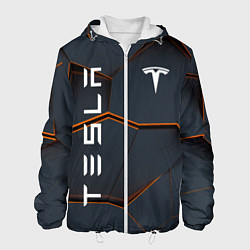 Куртка с капюшоном мужская Tesla текстура, цвет: 3D-белый