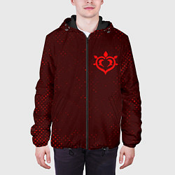Куртка с капюшоном мужская ГЕНШИН ИМПАКТ - ДЕНДРО - Потертости, цвет: 3D-черный — фото 2
