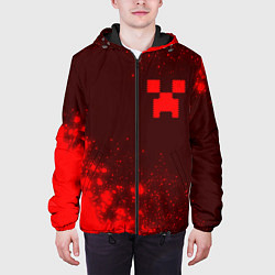 Куртка с капюшоном мужская МАЙНКРАФТ Брызги, цвет: 3D-черный — фото 2
