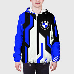 Куртка с капюшоном мужская БМВ BMW AUTO, цвет: 3D-белый — фото 2