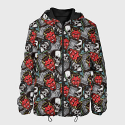 Куртка с капюшоном мужская Бесы и Смерть, цвет: 3D-черный