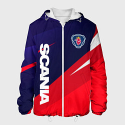 Куртка с капюшоном мужская Scania Скания, цвет: 3D-белый