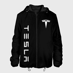 Куртка с капюшоном мужская Tesla Тесла логотип и надпись, цвет: 3D-черный
