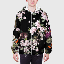 Куртка с капюшоном мужская Краски весны, цвет: 3D-белый — фото 2