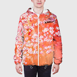 Куртка с капюшоном мужская Весенняя волна, цвет: 3D-белый — фото 2