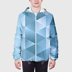 Куртка с капюшоном мужская Треугольники 3D Frozzen 2022, цвет: 3D-белый — фото 2