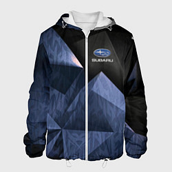 Куртка с капюшоном мужская Subaru субару спорт, цвет: 3D-белый