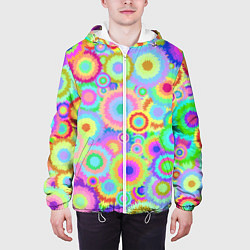 Куртка с капюшоном мужская Disco-Tie-Dye, цвет: 3D-белый — фото 2