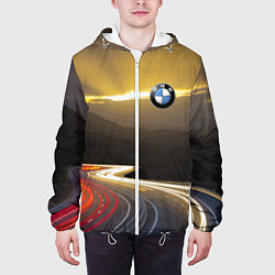 Куртка с капюшоном мужская BMW Night route, цвет: 3D-белый — фото 2