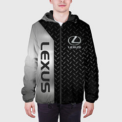 Куртка с капюшоном мужская Lexus Лексус Сталь матал, цвет: 3D-черный — фото 2