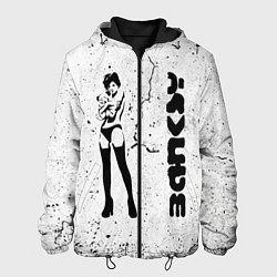 Куртка с капюшоном мужская Banksy - Бэнкси девушка с мишкой, цвет: 3D-черный