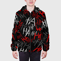 Куртка с капюшоном мужская HA HA HA, цвет: 3D-черный — фото 2