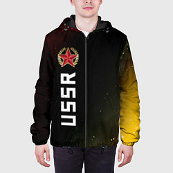 Куртка с капюшоном мужская USSR - ЗВЕЗДА Космос Вертикально, цвет: 3D-черный — фото 2