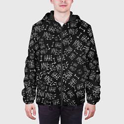 Куртка с капюшоном мужская I Hate Myself Dead Inside, цвет: 3D-черный — фото 2