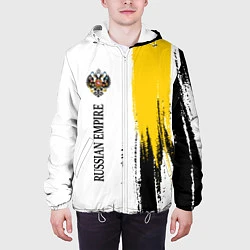 Куртка с капюшоном мужская RUSSIAN EMPIRE - ГЕРБ - Краска 6, цвет: 3D-белый — фото 2