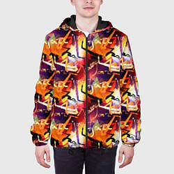 Куртка с капюшоном мужская Джазовая Музыка, цвет: 3D-черный — фото 2