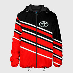 Куртка с капюшоном мужская Toyot полосы, цвет: 3D-черный