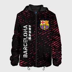 Куртка с капюшоном мужская БАРСЕЛОНА Barcelona Sport - Потертости, цвет: 3D-черный