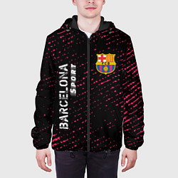 Куртка с капюшоном мужская БАРСЕЛОНА Barcelona Sport - Потертости, цвет: 3D-черный — фото 2