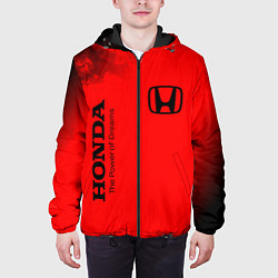 Куртка с капюшоном мужская HONDA DREAMS - Огонь, цвет: 3D-черный — фото 2