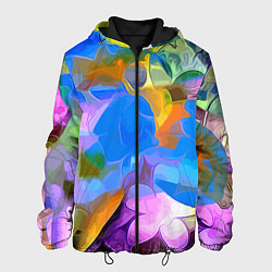 Куртка с капюшоном мужская Цветочный узор Summer, цвет: 3D-черный