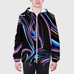 Куртка с капюшоном мужская Vanguard pattern Neon, цвет: 3D-белый — фото 2