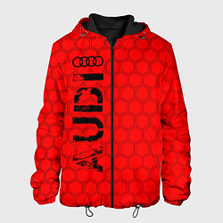 Куртка с капюшоном мужская AUDI Audi Графика 7, цвет: 3D-черный