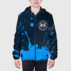 Куртка с капюшоном мужская ШЕВРОЛЕ Краска, цвет: 3D-черный — фото 2