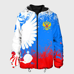 Куртка с капюшоном мужская Я русский герб, цвет: 3D-черный