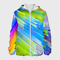 Куртка с капюшоном мужская Color vanguard pattern Raster, цвет: 3D-белый