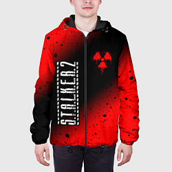 Куртка с капюшоном мужская С Т А Л К Е Р 2 Минимализм, цвет: 3D-черный — фото 2