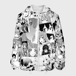 Куртка с капюшоном мужская Восхождение героя щита паттерн, цвет: 3D-белый