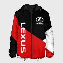 Куртка с капюшоном мужская LEXUS ЛЕКСУС ТРИ ЦВЕТА, цвет: 3D-черный