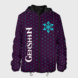 Куртка с капюшоном мужская GENSHIN IMPACT - КРИО - Графика, цвет: 3D-черный