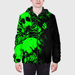 Куртка с капюшоном мужская Сабатон sabaton черепа, цвет: 3D-черный — фото 2