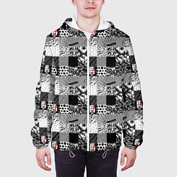 Куртка с капюшоном мужская Share Your Blurryface - паттерн, цвет: 3D-белый — фото 2