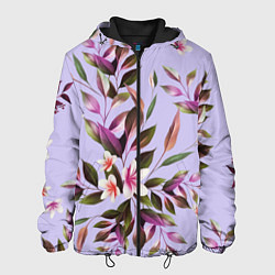 Куртка с капюшоном мужская Цветы Вересковый Сад, цвет: 3D-черный