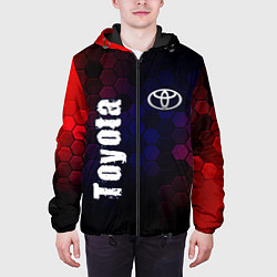 Куртка с капюшоном мужская ТОЙОТА Toyota Графика, цвет: 3D-черный — фото 2
