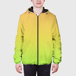 Куртка с капюшоном мужская GRADIEND YELLOW-GREEN, цвет: 3D-черный — фото 2