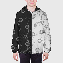 Куртка с капюшоном мужская RUSSIA - ГЕРБ - Молнии, цвет: 3D-черный — фото 2