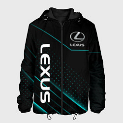 Куртка с капюшоном мужская LEXUS ЛЕКСУС НЕОН ЛИНИИ, цвет: 3D-черный